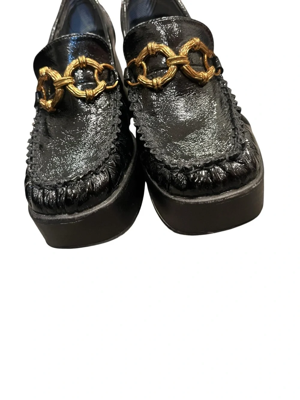 Circus by Sam Edelman Black Patent Platform Loafers Excellent Condition 7.5